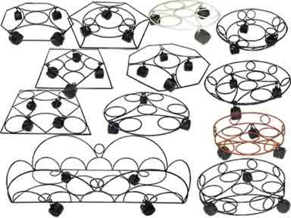 Підставки під горщики для квітів на коліщатках.