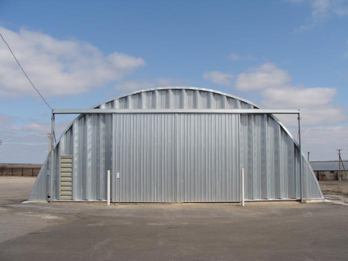 Ангары арочные бескаркасные заводского изготовления.