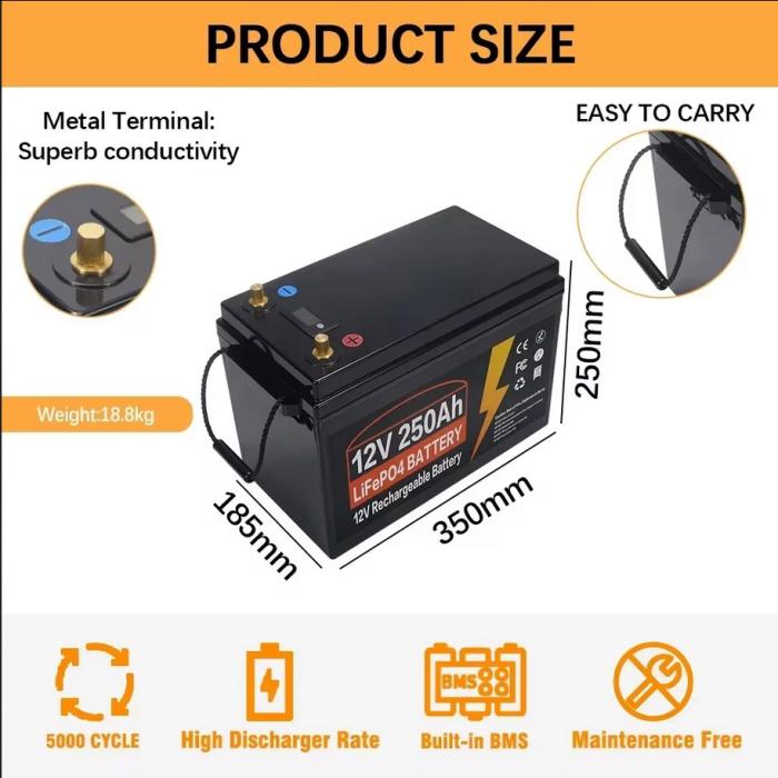 Аккумулятор тяговый. Литий железо фосфатный аккумулятор Lifepo4 250 Ah