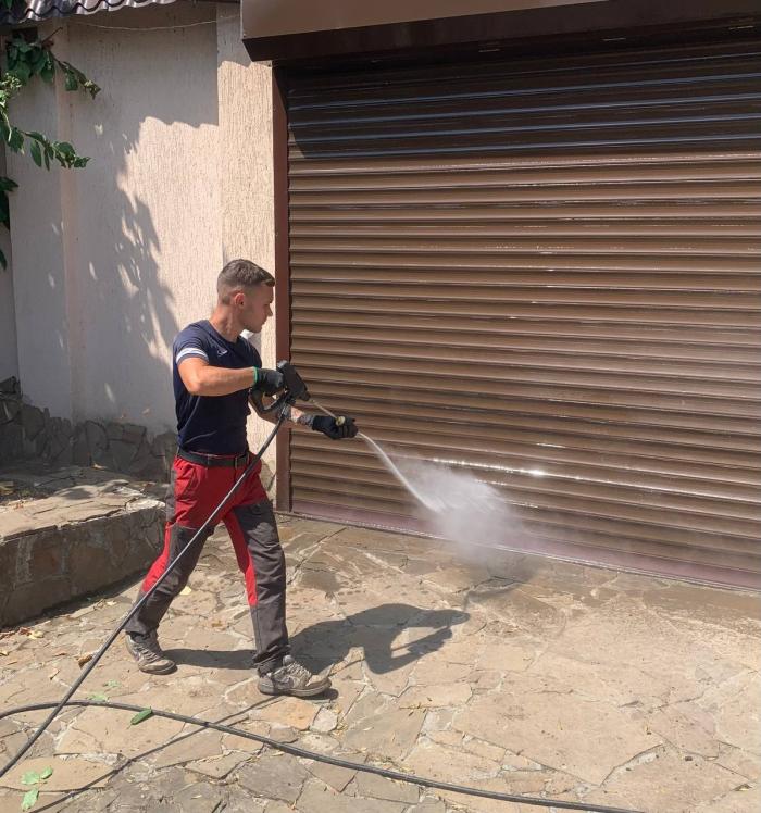 Мытье плитки керхером мойка двора