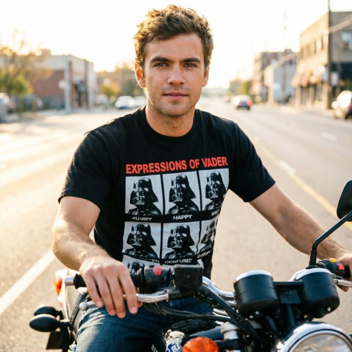 Футболка «Эмоции Дарта Вейдера» размер L — 100% хлопок, оригинальный принт