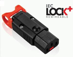 C13 Lock IEC320 - Разъем силовой с фиксацией соединения, кабельное гнездо 220B, 3 контакта