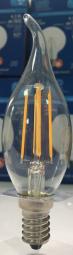 Филамент - LED лампа C35 с цоколем Е14 - Filament, Гарантия 3 года
