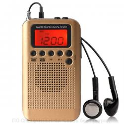 Мини цифровой FM/AM радиоприемник JINSERTA HRD-104 с ЖК-дисплеем