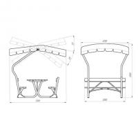Садовый стол с лавками - от производителя Руд-Гарден