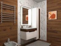 Подвесная тумба с умывальником 70 см. Комплект подвесной мебели - Колибри