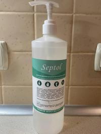 Санитайзер антисептик дезинфектор защита для рук 1 л. с дозатором