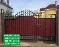 Секционный забор из сетки 3D, заборы з профлиста, навес, ворота